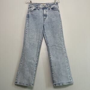 Levi's Women's High Rise Crop Flare Light Wash Sz 28 Blue Denim Boho Everyday